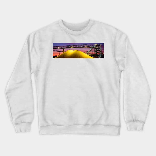 Sulphur stockpiles (C006/9586) Crewneck Sweatshirt by SciencePhoto